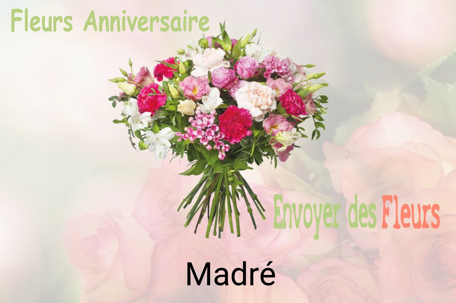 Bouquet de fleurs d’anniversaire livré à Madré